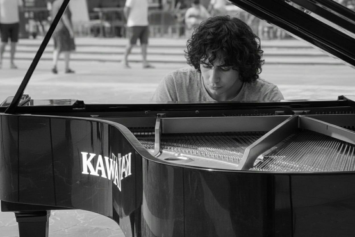 Teo Torres playing piano